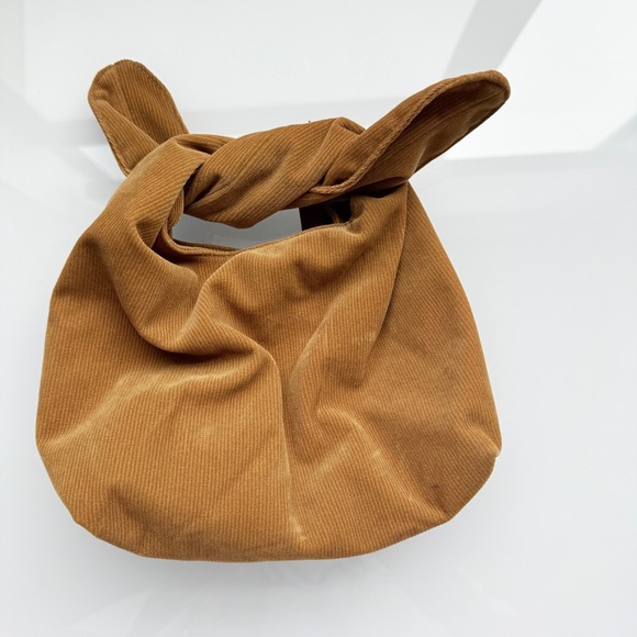 Merit Handbags - Merit Tan Corduroy Knot‎ Wristlet Bag Minimalist Earthy Boho Handbag